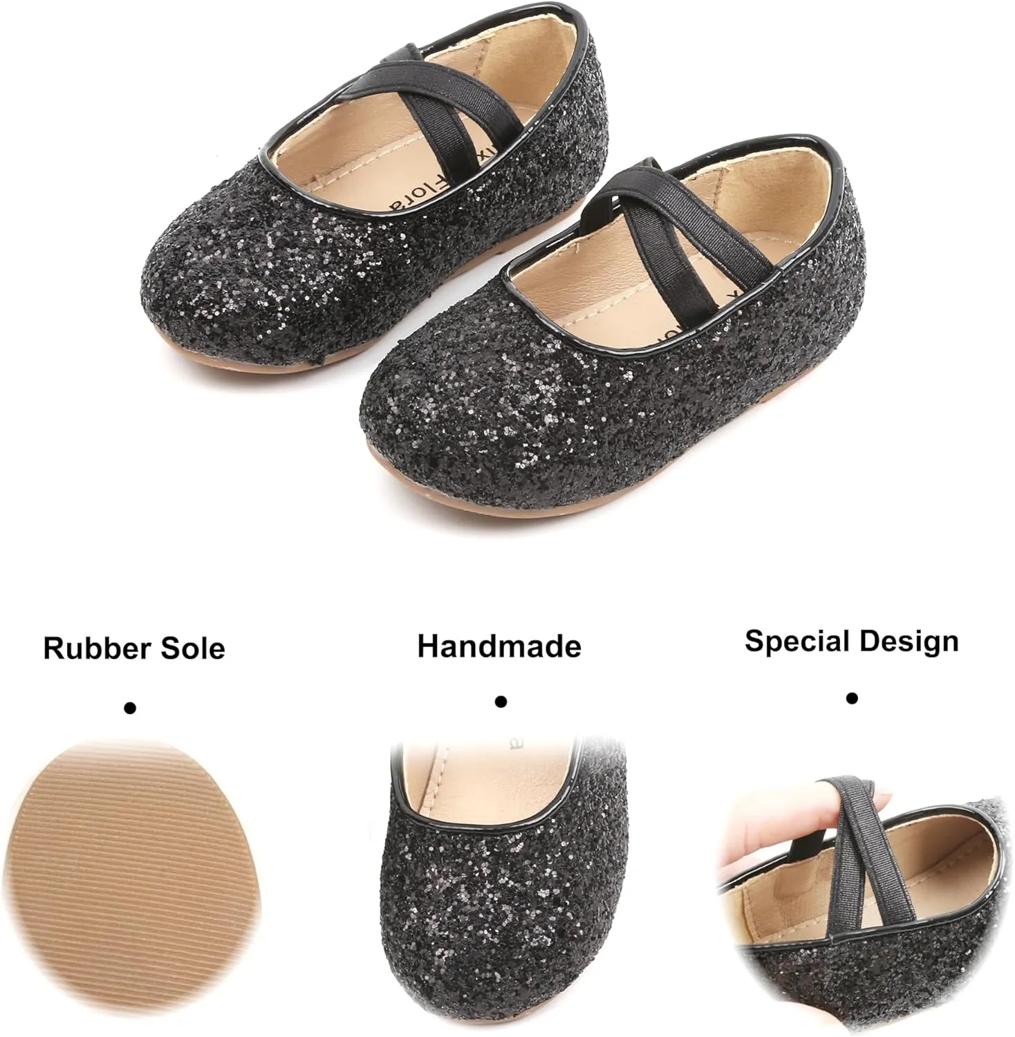 Felix & Flora Toddler Girl Dress Shoes - Flower Girl Ballet Mary Jane Flats Party School Wedding