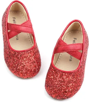 Felix & Flora Toddler Girl Dress Shoes - Flower Girl Ballet Mary Jane Flats Party School Wedding