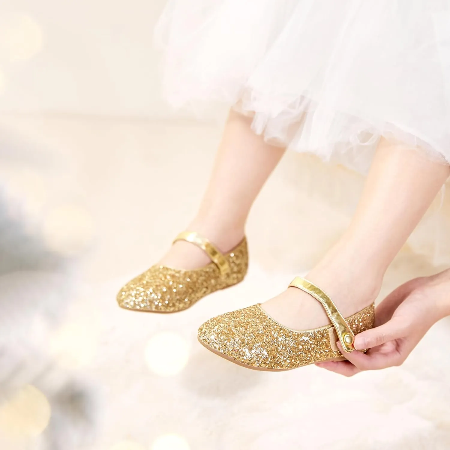 Felix & Flora Toddler Girl Dress Shoes - Flower Girl Ballet Mary Jane Flats Party School Wedding