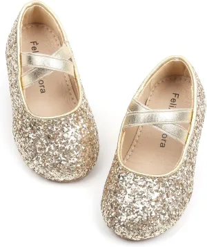 Felix & Flora Toddler Girl Dress Shoes - Flower Girl Ballet Mary Jane Flats Party School Wedding