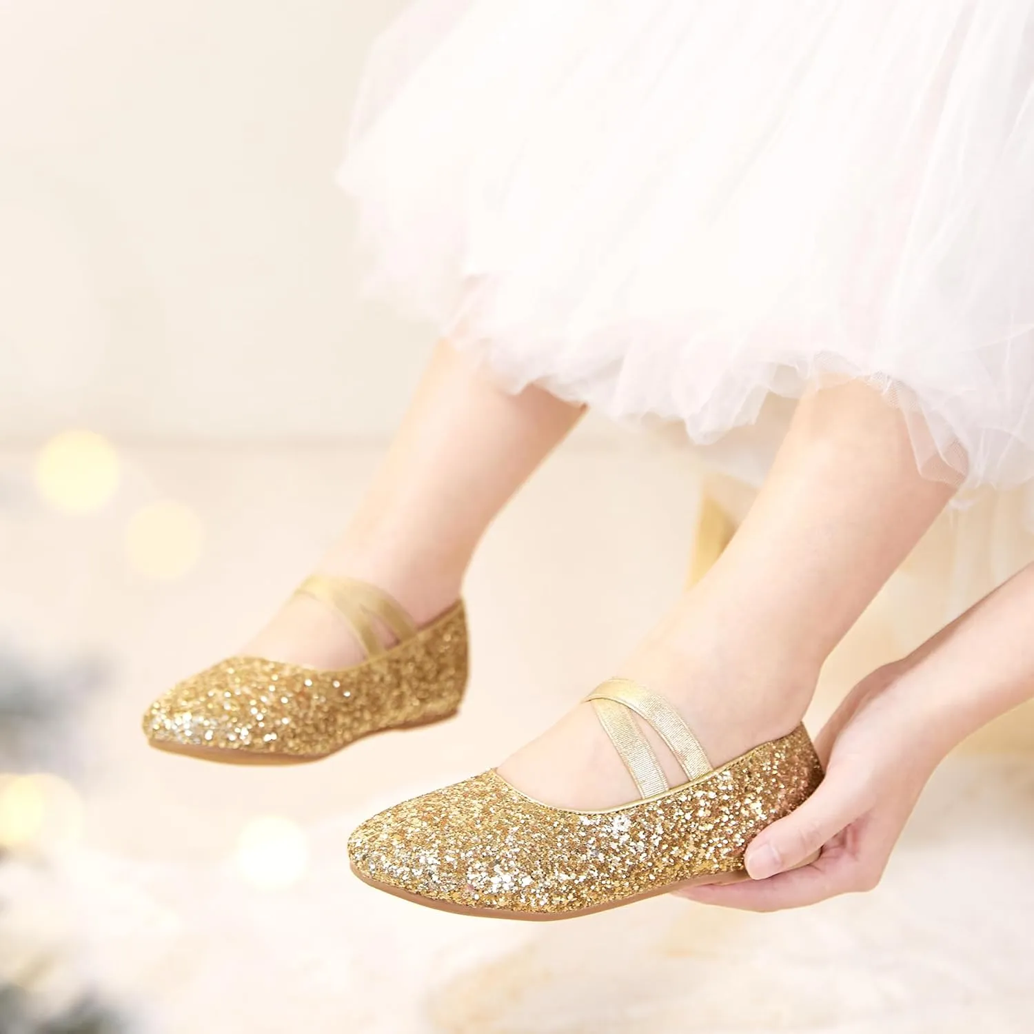 Felix & Flora Toddler Girl Dress Shoes - Flower Girl Ballet Mary Jane Flats Party School Wedding
