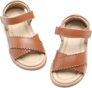 Felix & Flora Toddler Girl Sandals -Flower Girl Dress Shoes Open Toe Little Kid Summer Flats