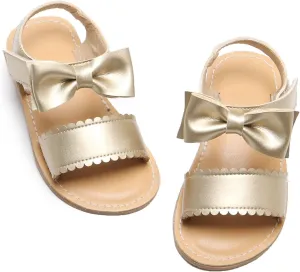 Felix & Flora Toddler Girl Sandals - Flower Girl Dress Shoes Open Toe Little Kid Summer Flats