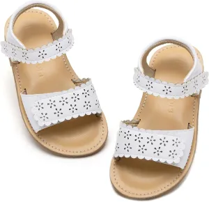 Felix & Flora Toddler Girl Sandals -Flower Girl Dress Shoes Open Toe Little Kid Summer Flats
