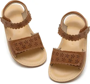 Felix & Flora Toddler Girl Sandals -Flower Girl Dress Shoes Open Toe Little Kid Summer Flats