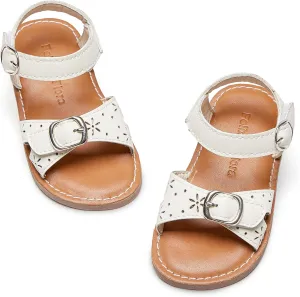 Felix & Flora Toddler Girl Sandals - Flower Girl Dress Shoes Open Toe Little Kid Summer Flats