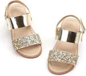 Felix & Flora Toddler Girl Sandals - Flower Girl Dress Shoes Open Toe Little Kid Summer Flats