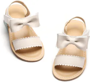 Felix & Flora Toddler Girl Sandals - Flower Girl Dress Shoes Open Toe Little Kid Summer Flats