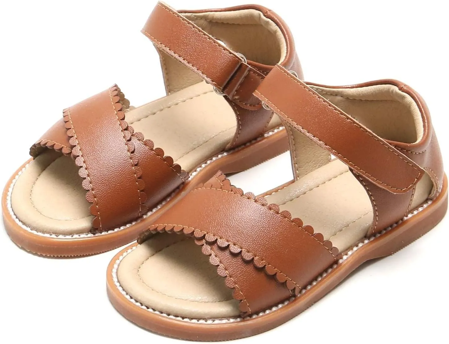 Felix & Flora Toddler Girl Sandals -Flower Girl Dress Shoes Open Toe Little Kid Summer Flats
