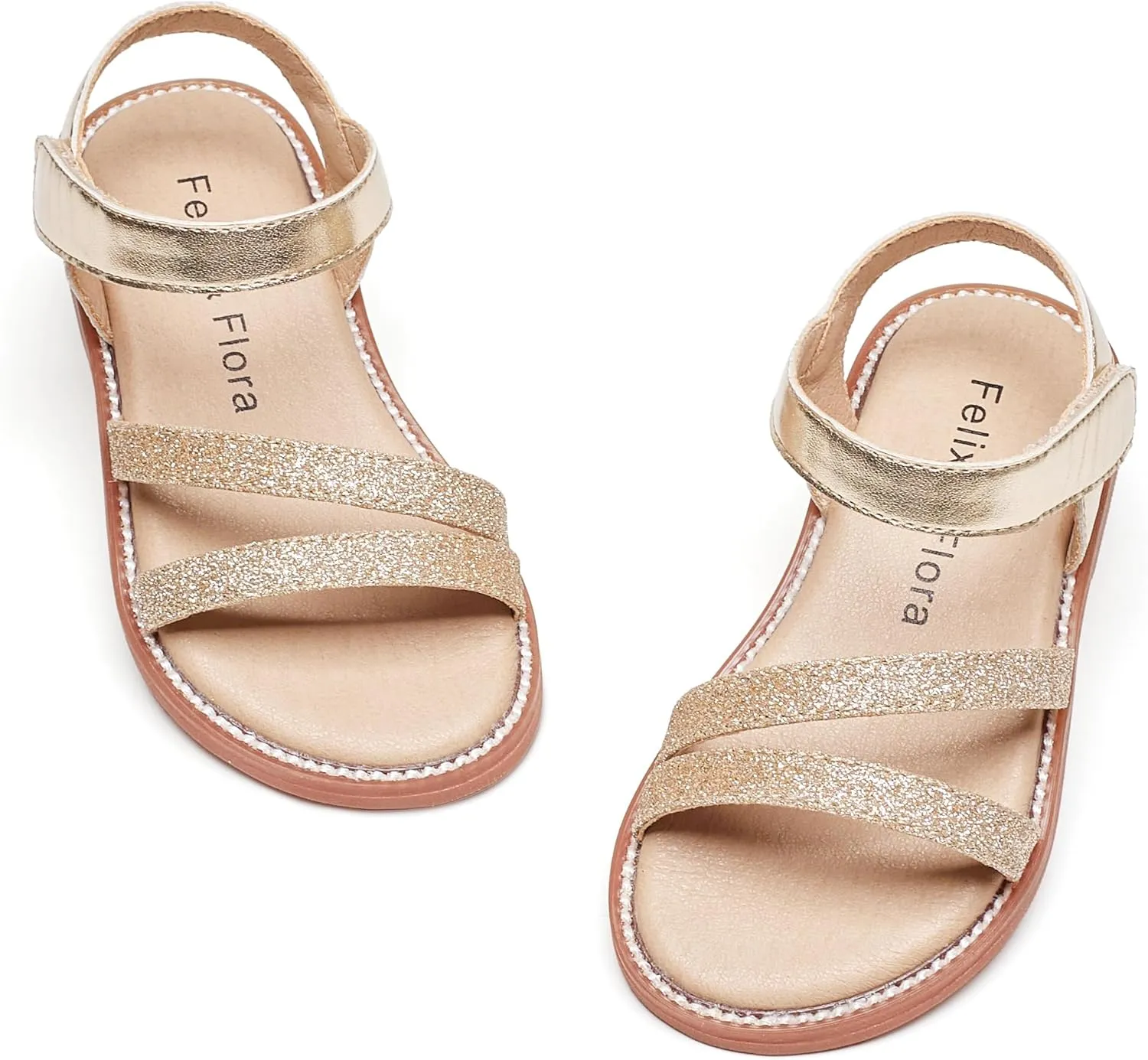 Felix & Flora Toddler Girl Sandals - Little Girl Easter Summer Dress Shoes Lightweight Open Toe Beach Holiday.