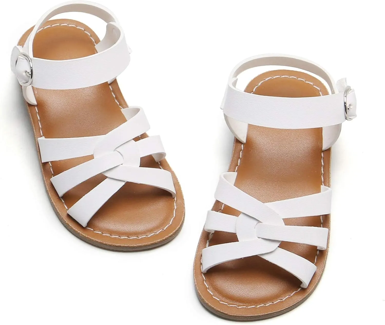 Felix & Flora Toddler Girl Sandals - Little Girl Easter Summer Dress Shoes Lightweight Open Toe Beach Holiday.