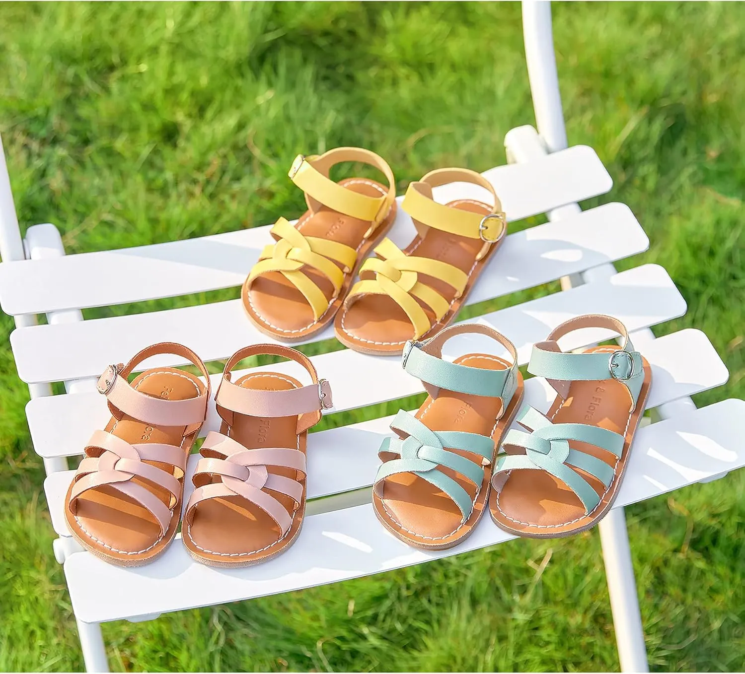 Felix & Flora Toddler Girl Sandals - Little Girl Easter Summer Dress Shoes Lightweight Open Toe Beach Holiday.