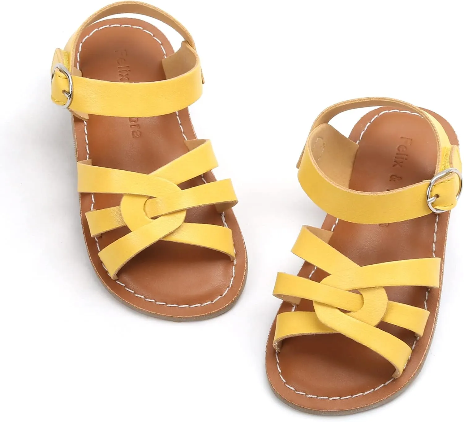 Felix & Flora Toddler Girl Sandals - Little Girl Easter Summer Dress Shoes Lightweight Open Toe Beach Holiday.