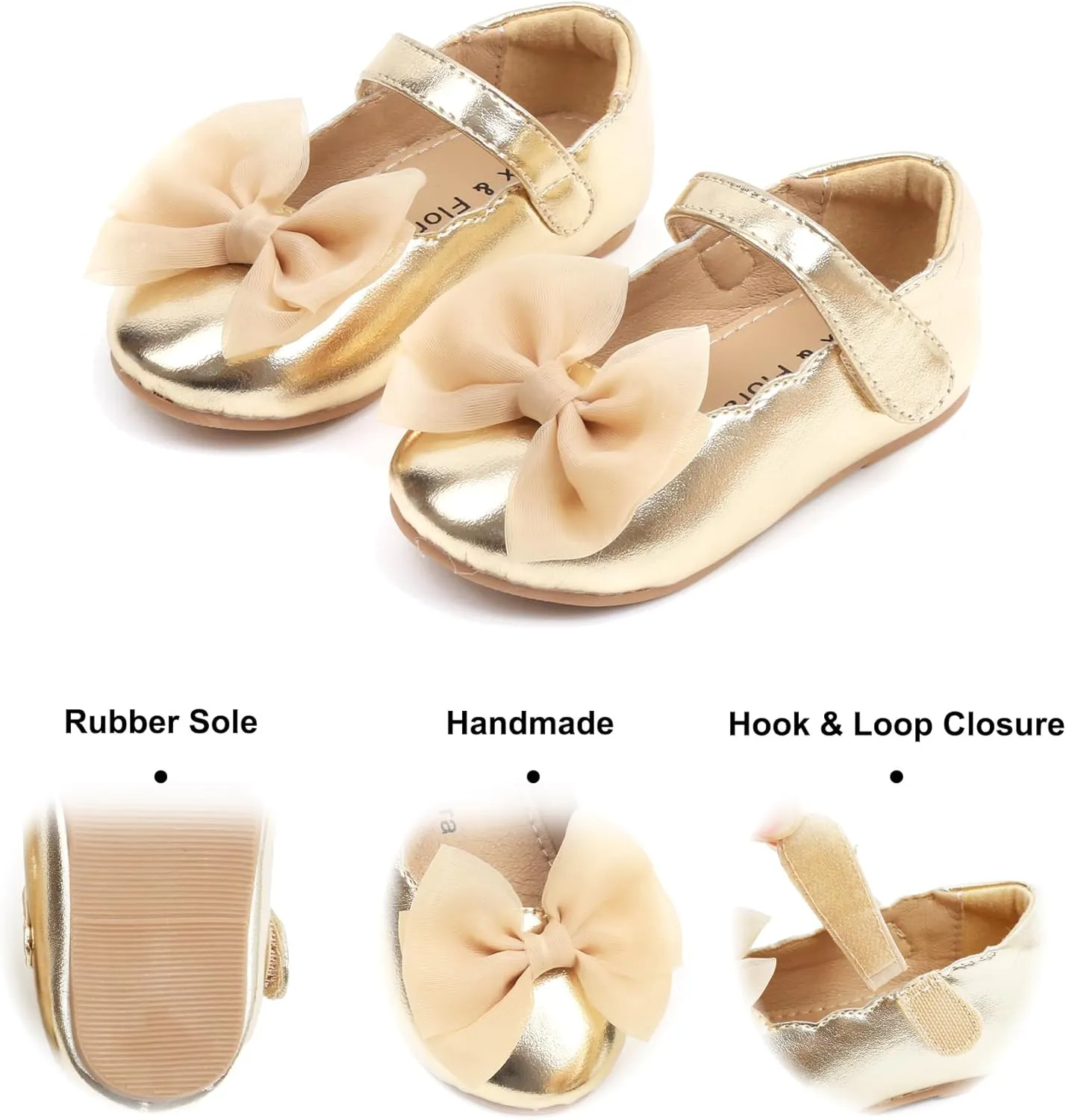 Felix & Flora Toddler Girls Dress Shoes - Little Girl Ballet Mary Jane Flats Party School Wedding