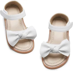 Felix & Flora Toddler Girls Sandals Soft Rubber Flats Summer Baby Flower Girl Shoes.