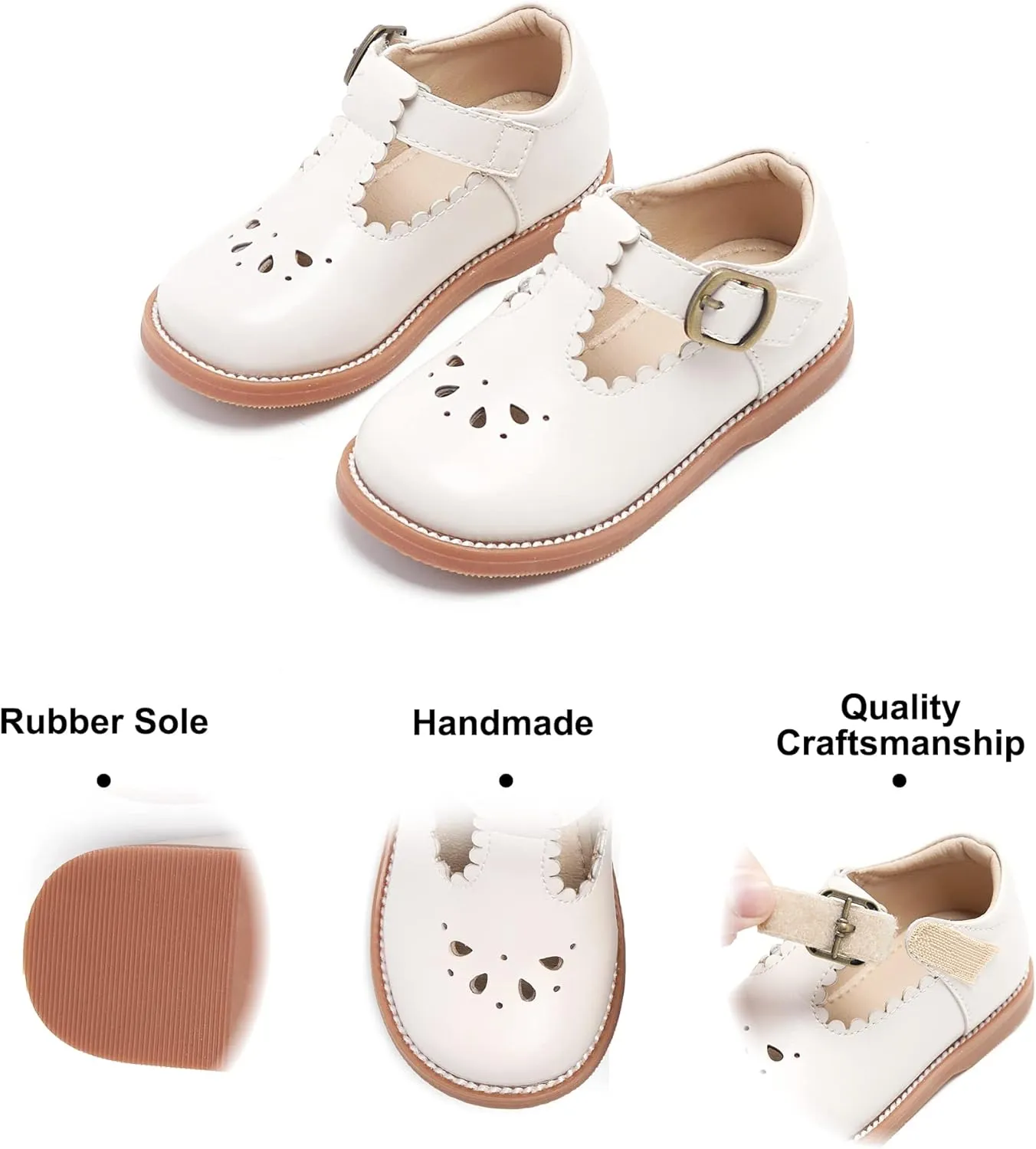 Felix & Flora Toddler Little Girl Mary Jane Dress Shoes - Ballet Flats for Girl Party School Shoes