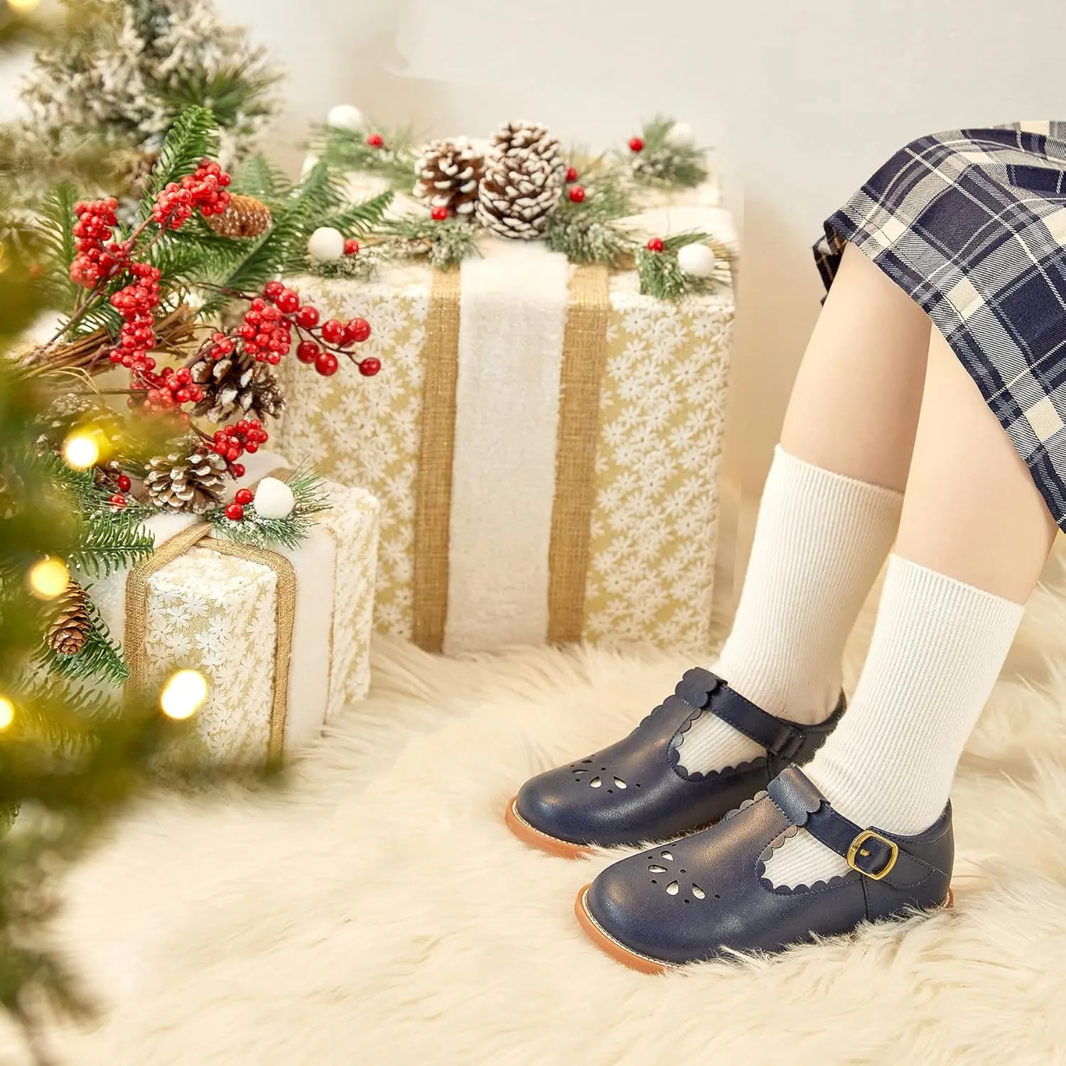 Felix & Flora Toddler Little Girl Mary Jane Dress Shoes - Ballet Flats for Girl Party School Shoes