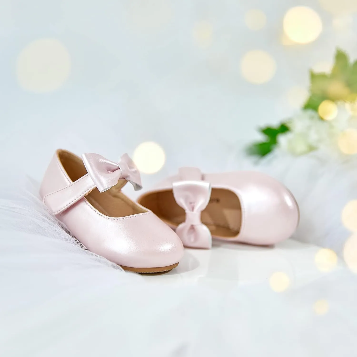 Felix & Flora Toddler Little Girls Dress Shoes - Flower Girls Mary Jane Flats Ballet Shoes Party Wedding