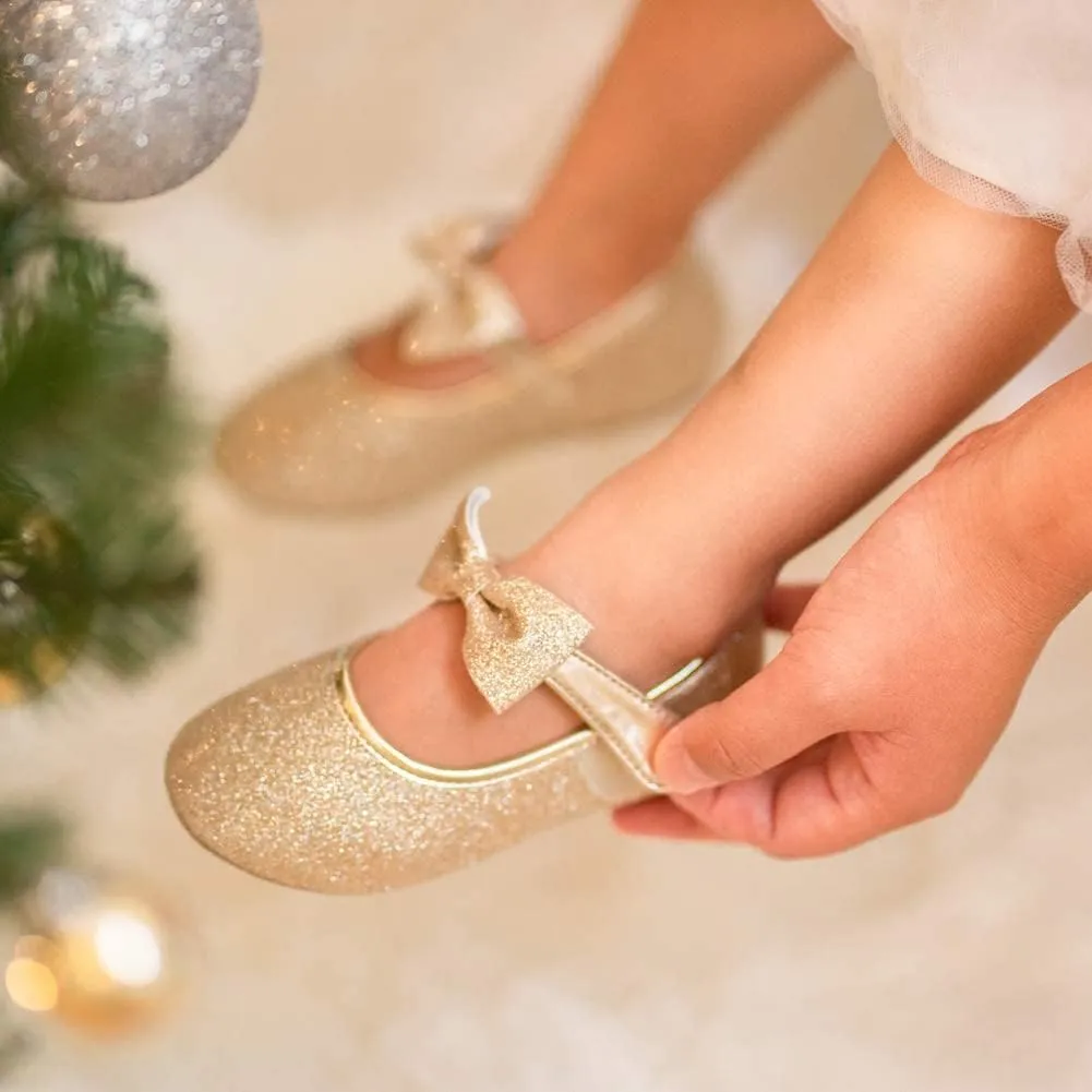 Felix & Flora Toddler Little Girls Dress Shoes - Flower Girls Mary Jane Flats Ballet Shoes Party Wedding