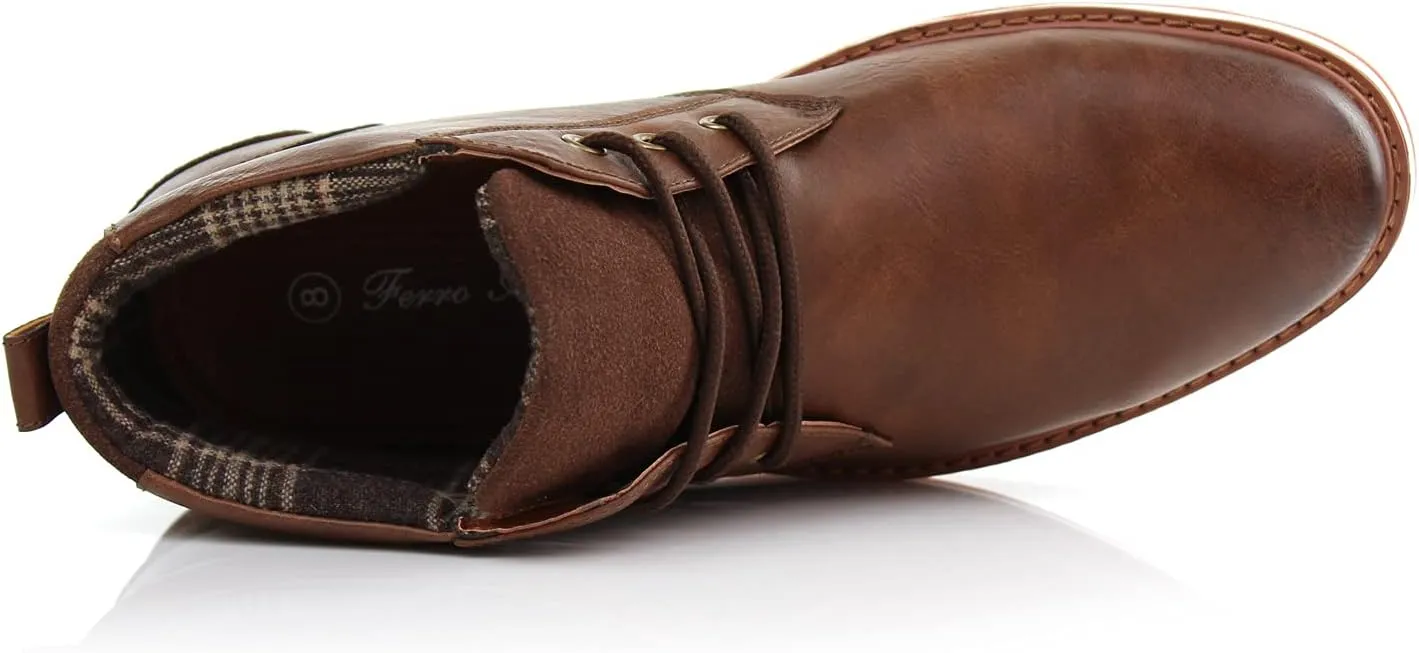 Ferro Aldo Mens Casual Mid-Top Desert Chukka Ankle Boots