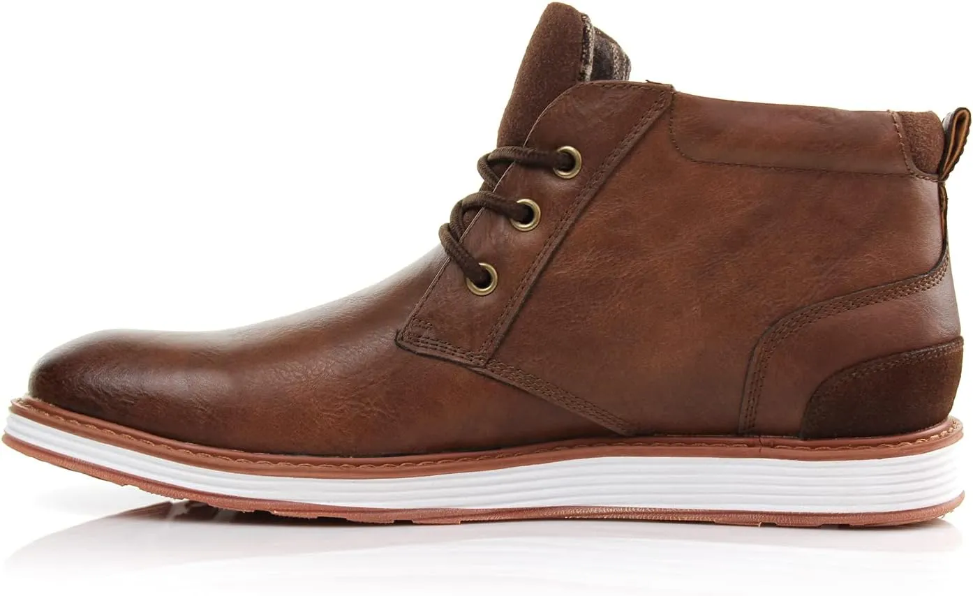 Ferro Aldo Mens Casual Mid-Top Desert Chukka Ankle Boots