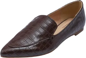 FEVERSOLE Women's Loafer Flat Pointed Fashion Slip On Comfort Driving Office Shoes