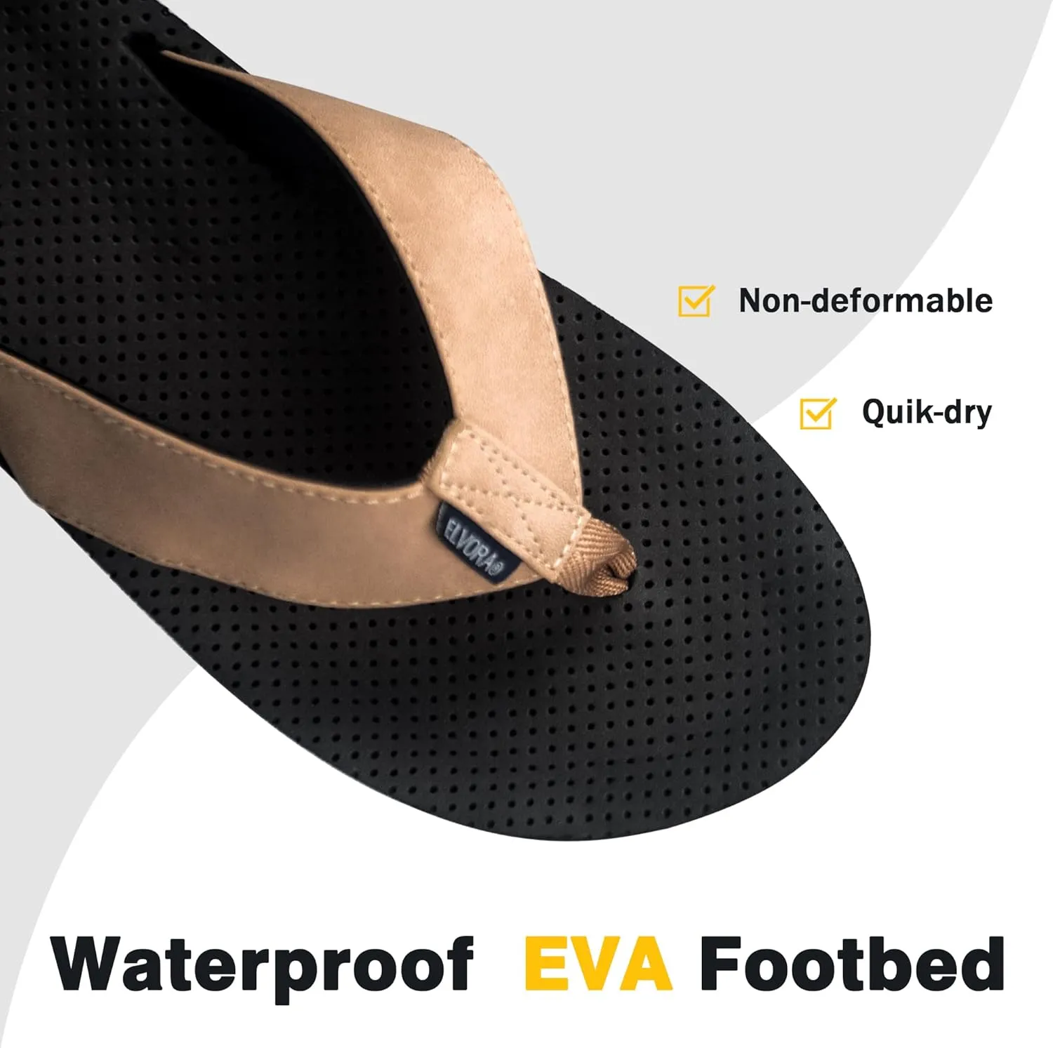 Flip Flops for Men with Arch Support - Non-Slip Orthopedic Sandals,Durable Comfort Thongs Sandals for Beach