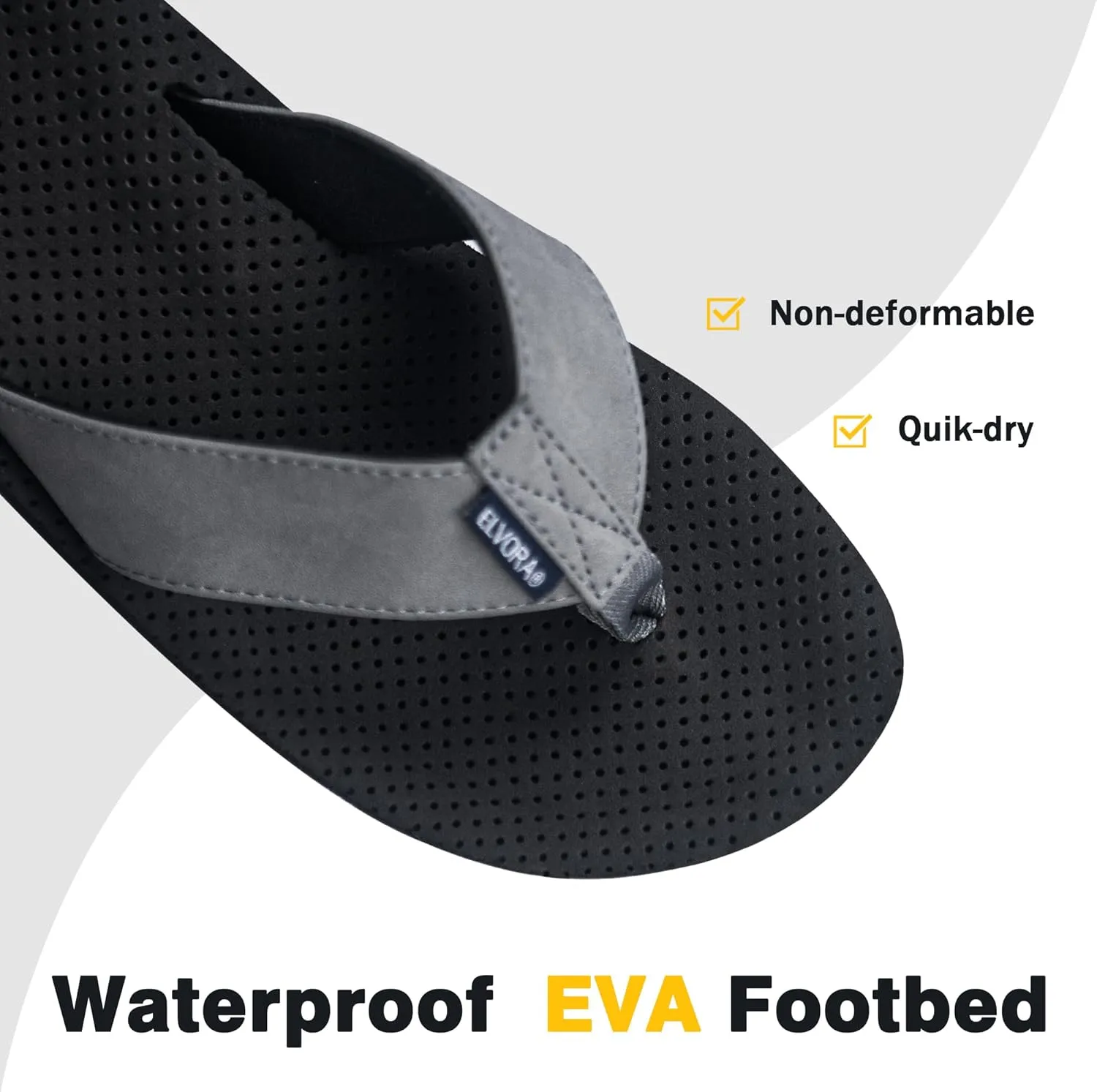 Flip Flops for Men with Arch Support - Non-Slip Orthopedic Sandals,Durable Comfort Thongs Sandals for Beach
