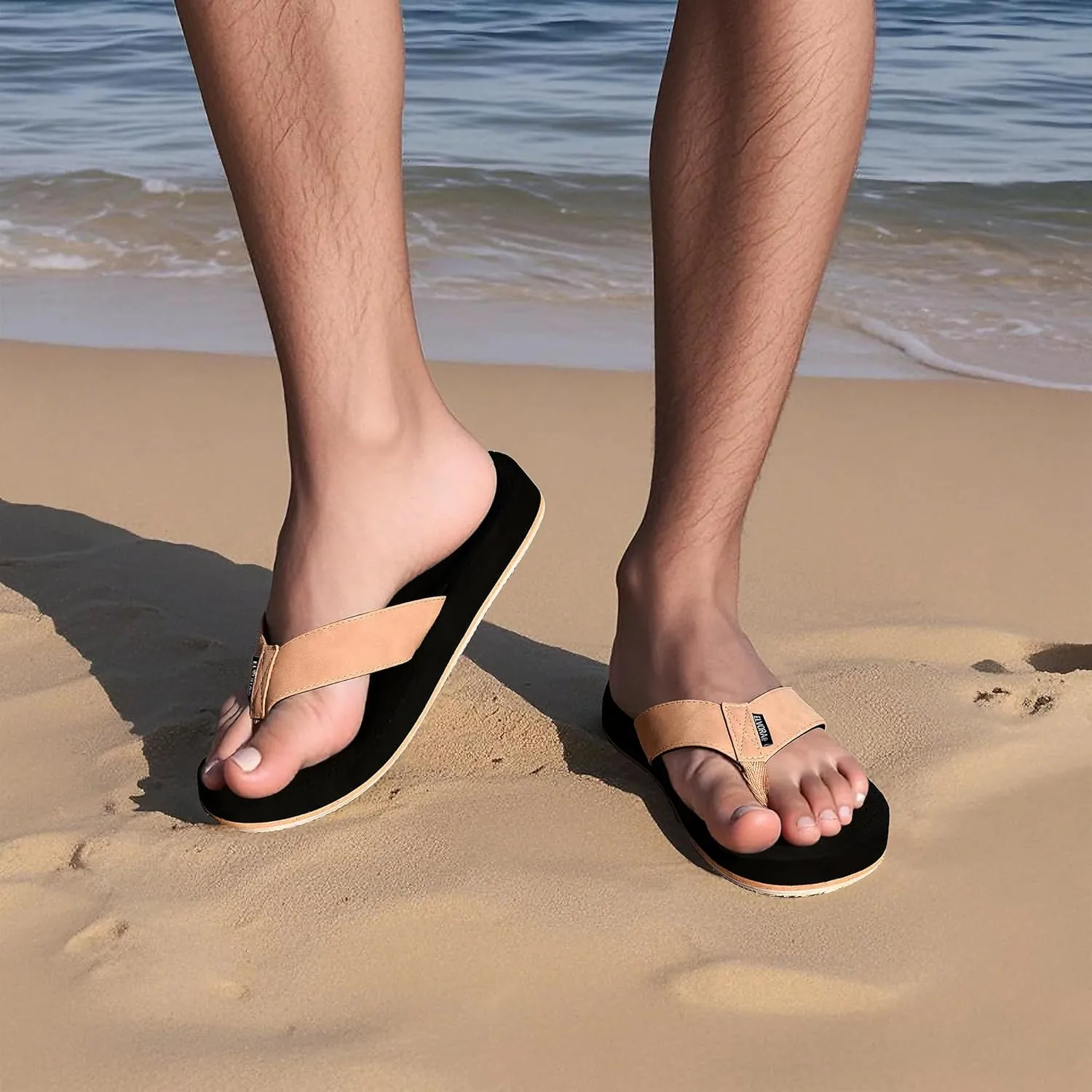 Flip Flops for Men with Arch Support - Non-Slip Orthopedic Sandals,Durable Comfort Thongs Sandals for Beach