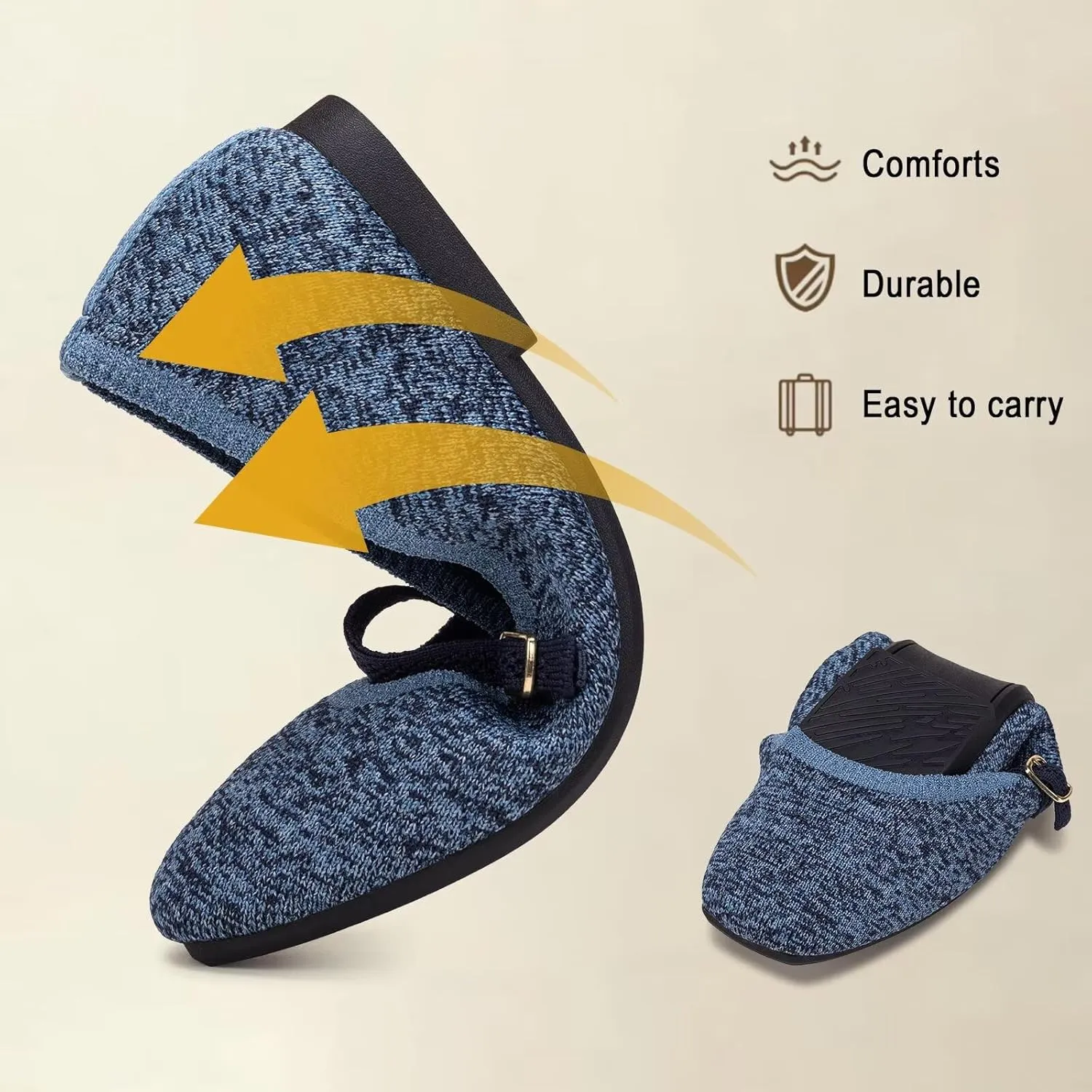 Frank Mully Mary Jane Women Flat Shoes Slip on Square-Toe Washable Shoes Comfortable for Dressy and Work with Ankle Strap
