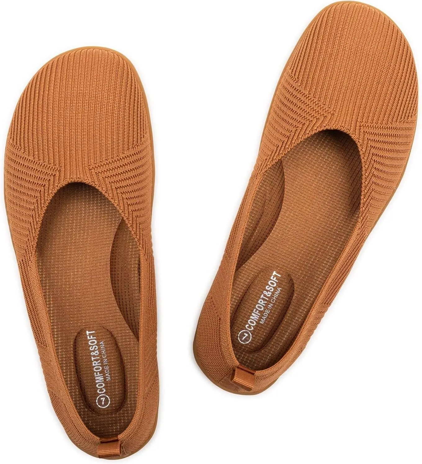 Frank Mully Womens Flat Shoes Wide Toe Box Knitted Flats Comfort Wide Width Walking Flats