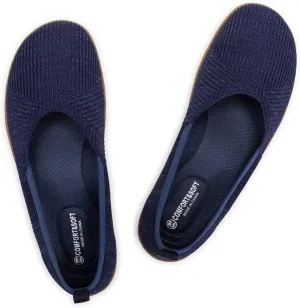 Frank Mully Womens Flat Shoes Wide Toe Box Knitted Flats Comfort Wide Width Walking Flats