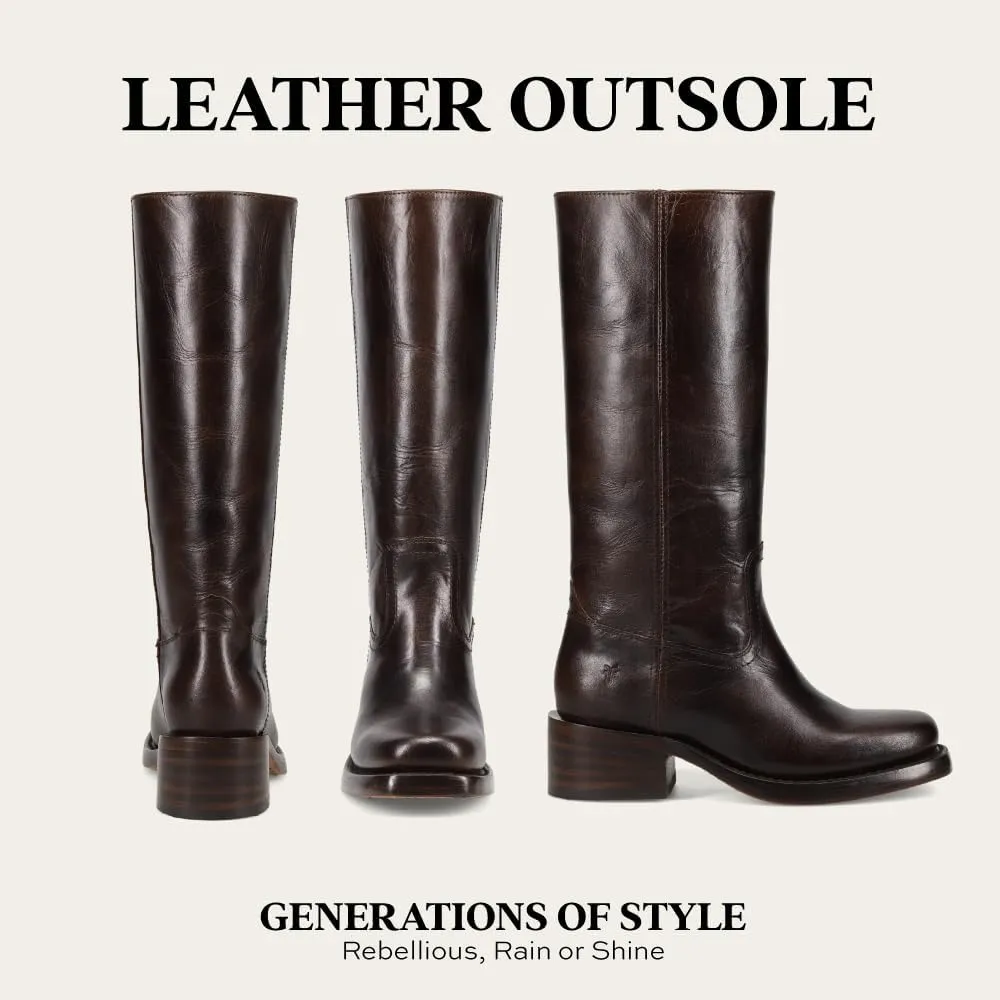 Frye Campus 14L Iconic Tall Boots for Women Crafted from Signature Montana Leather with Genuine Stitch Welt Construction and Stacked Leather Heel