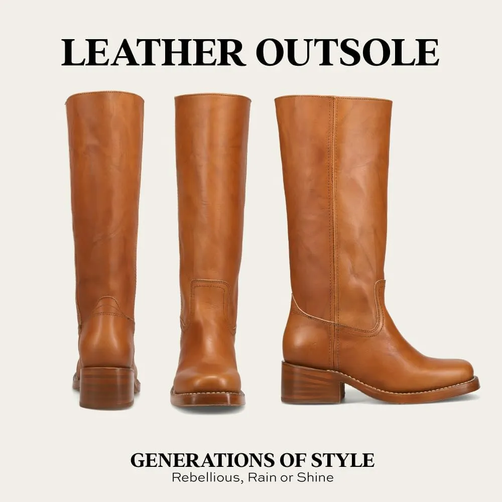 Frye Campus 14L Iconic Tall Boots for Women Crafted from Signature Montana Leather with Genuine Stitch Welt Construction and Stacked Leather Heel