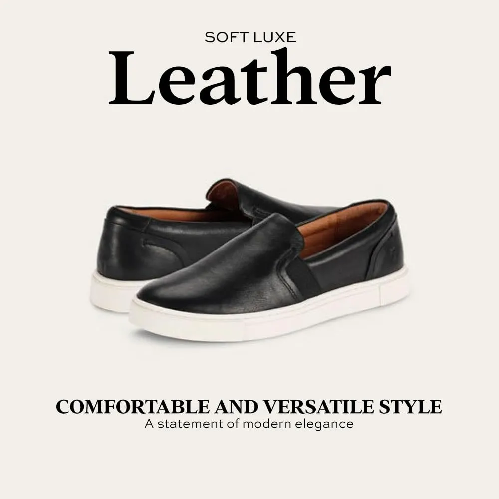 Frye Ivy Slip-On Shoes for Women Featuring Soft Leather with Thick Rubber Outsole, Removable Molded Footbed, and Padded Collar and Vamp