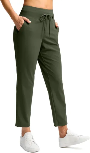 G Gradual Women's Pants High Waisted Ankle Pants 2 Pockets 7/8 Sweatpants for Golf Athletic Travel Casual Lounge