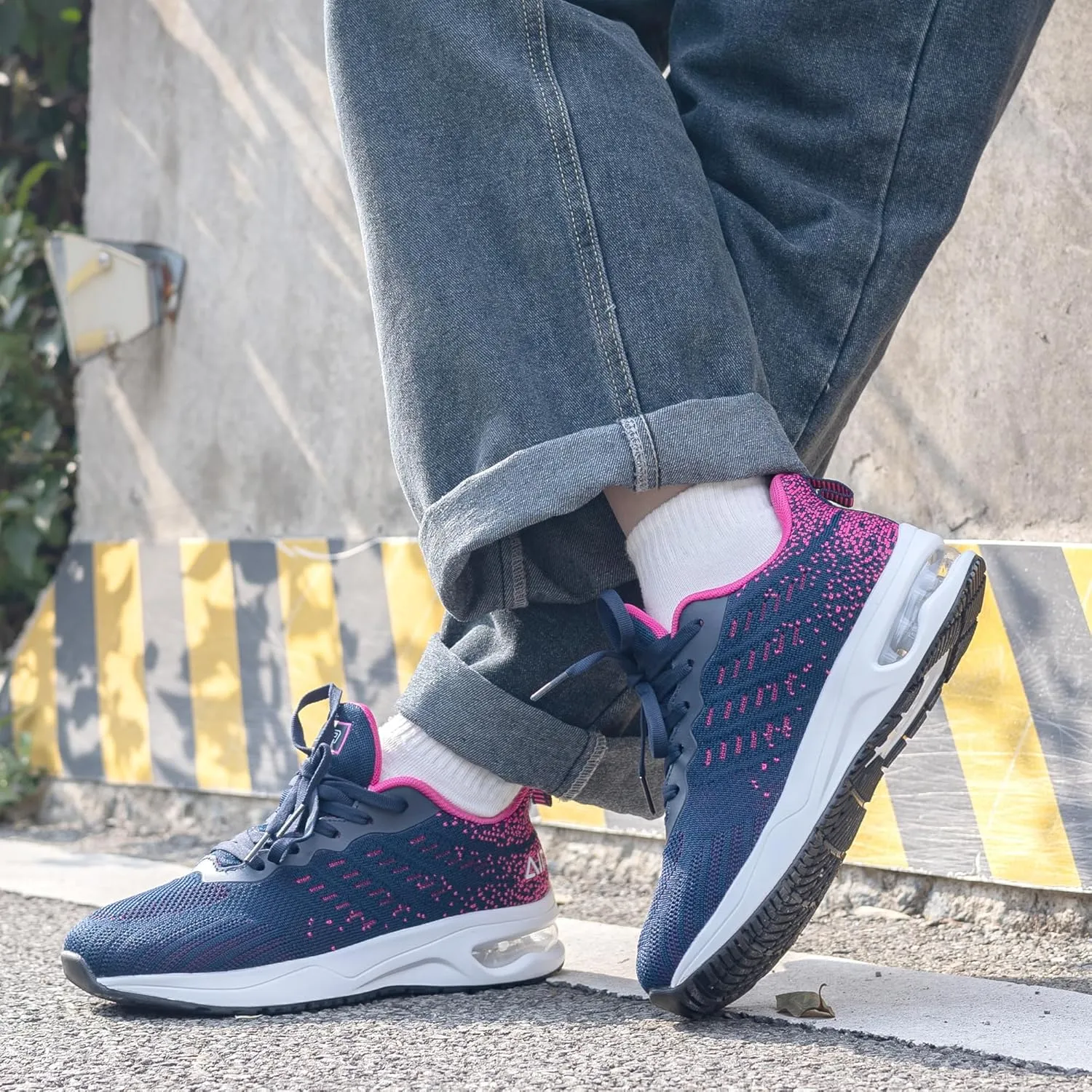 GANNOU Wide Toe Box Shoes Women Running Sneakers Wide Width Air Walking Tennis Shoes for Gym Workout Fitness