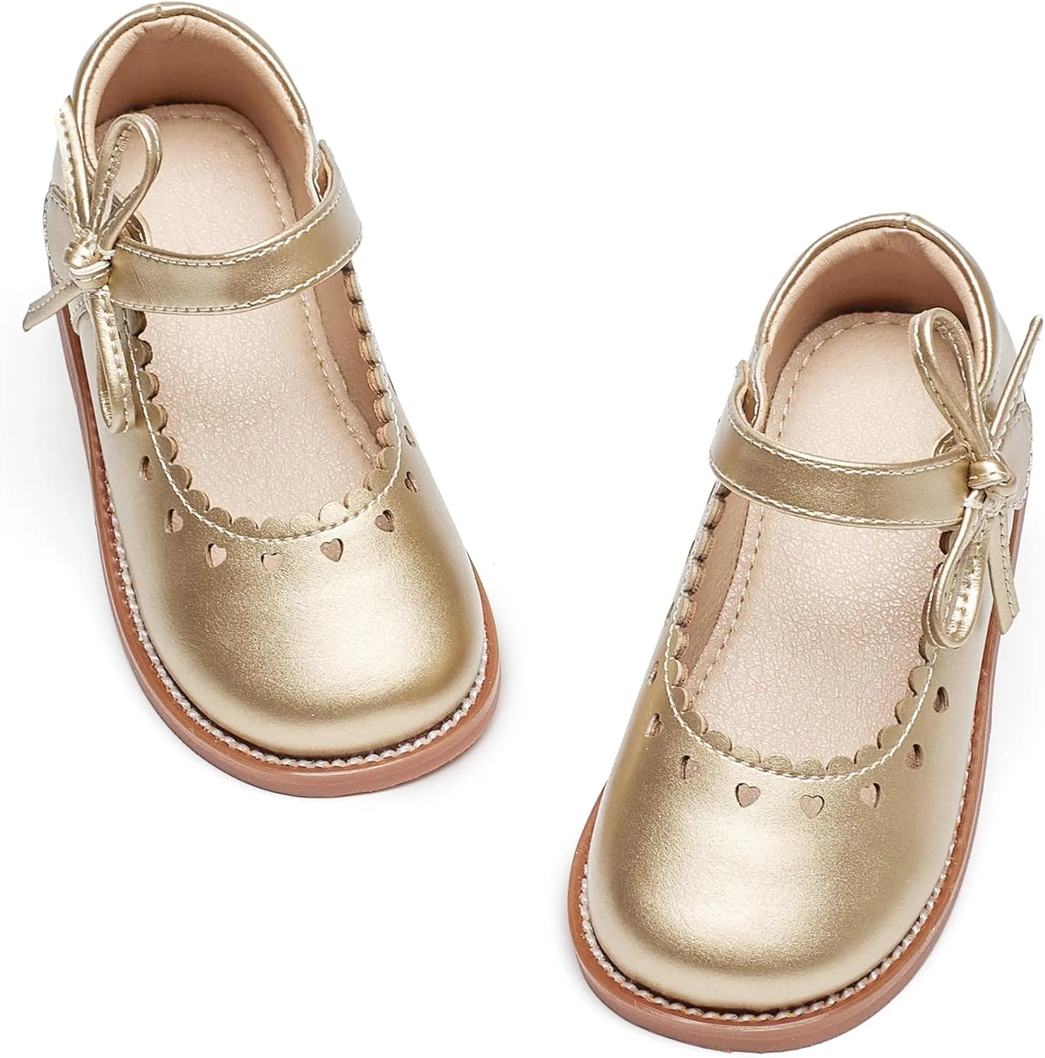 GINFIVE Toddler Girls Dress Shoes Little Kids Oxfords Flats School Mary Janes Shoes