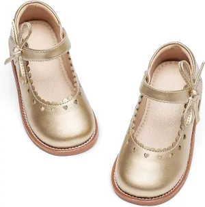 GINFIVE Toddler Girls Dress Shoes Little Kids Oxfords Flats School Mary Janes Shoes