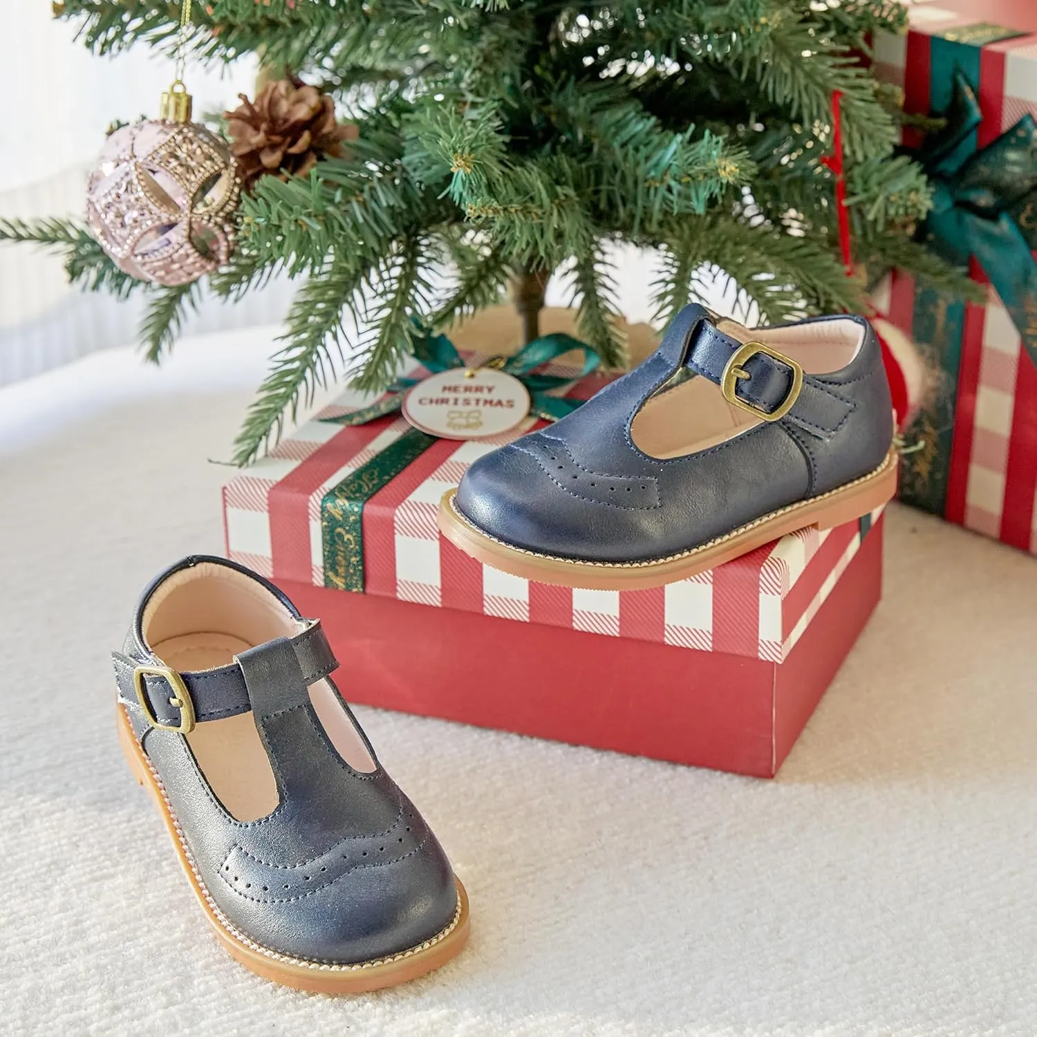 GINFIVE Toddler Girls Dress Shoes Little Kids Oxfords Flats School Mary Janes Shoes