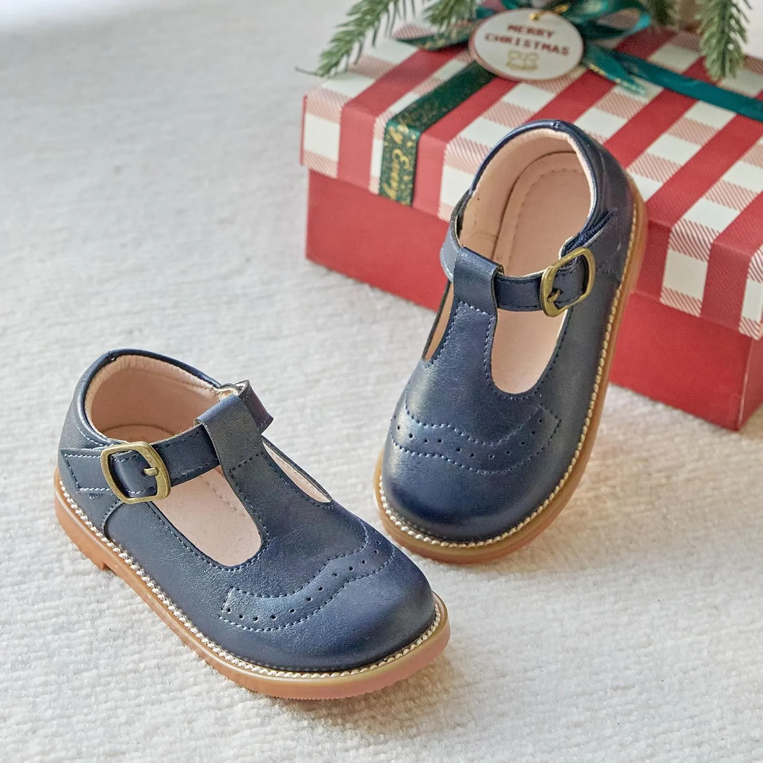 GINFIVE Toddler Girls Dress Shoes Little Kids Oxfords Flats School Mary Janes Shoes