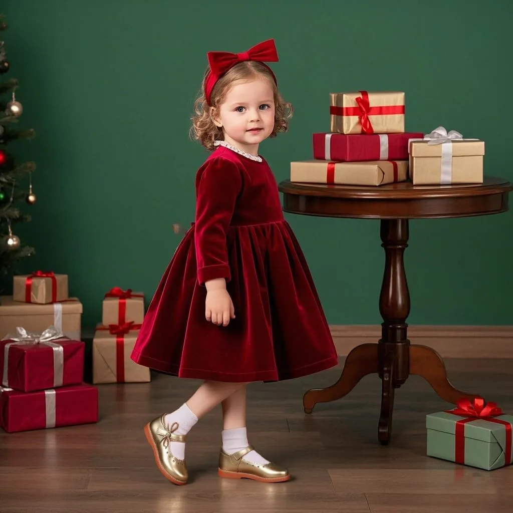 GINFIVE Toddler Girls Dress Shoes Little Kids Oxfords Flats School Mary Janes Shoes