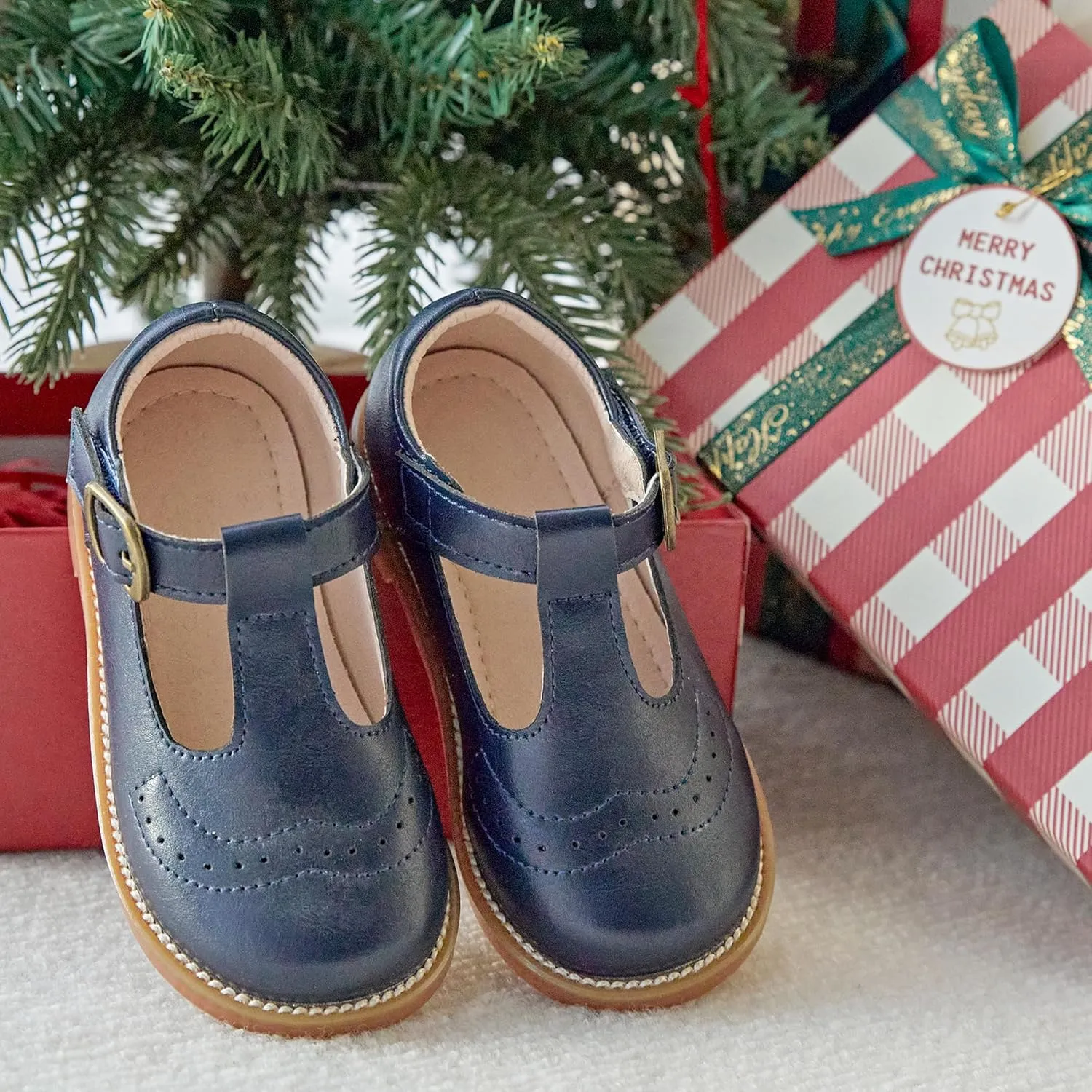 GINFIVE Toddler Girls Dress Shoes Little Kids Oxfords Flats School Mary Janes Shoes