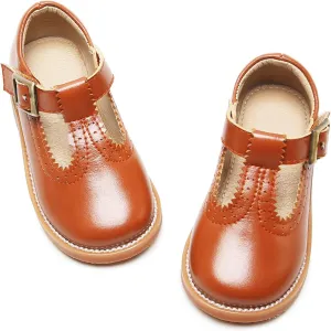 GINFIVE Toddler Little Girls Mary Janes Flats Girls Dress Shoes Kids Shoes