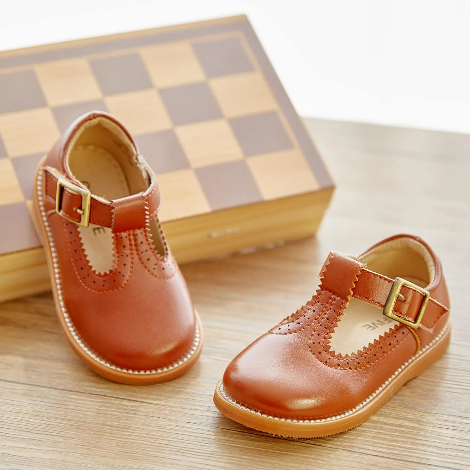 GINFIVE Toddler Little Girls Mary Janes Flats Girls Dress Shoes Kids Shoes