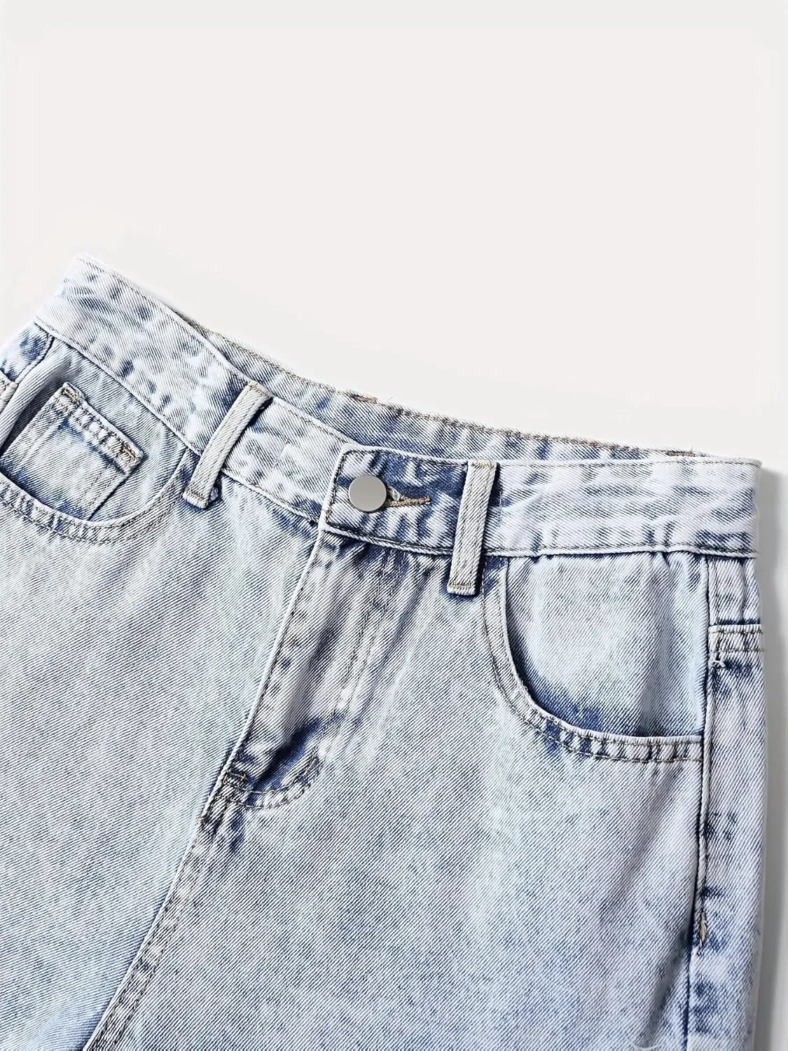 Girls Wide Leg Jeans Baggy Bow Embroidery High Elastic Waist Denim Pants Cute Y2K Trendy Tween Streetwear 8-16Y