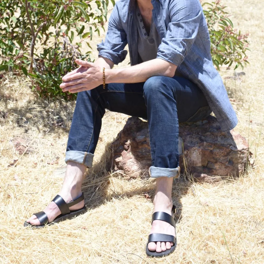 Golan - Leather Two Strap Sandal - Mens Sandals