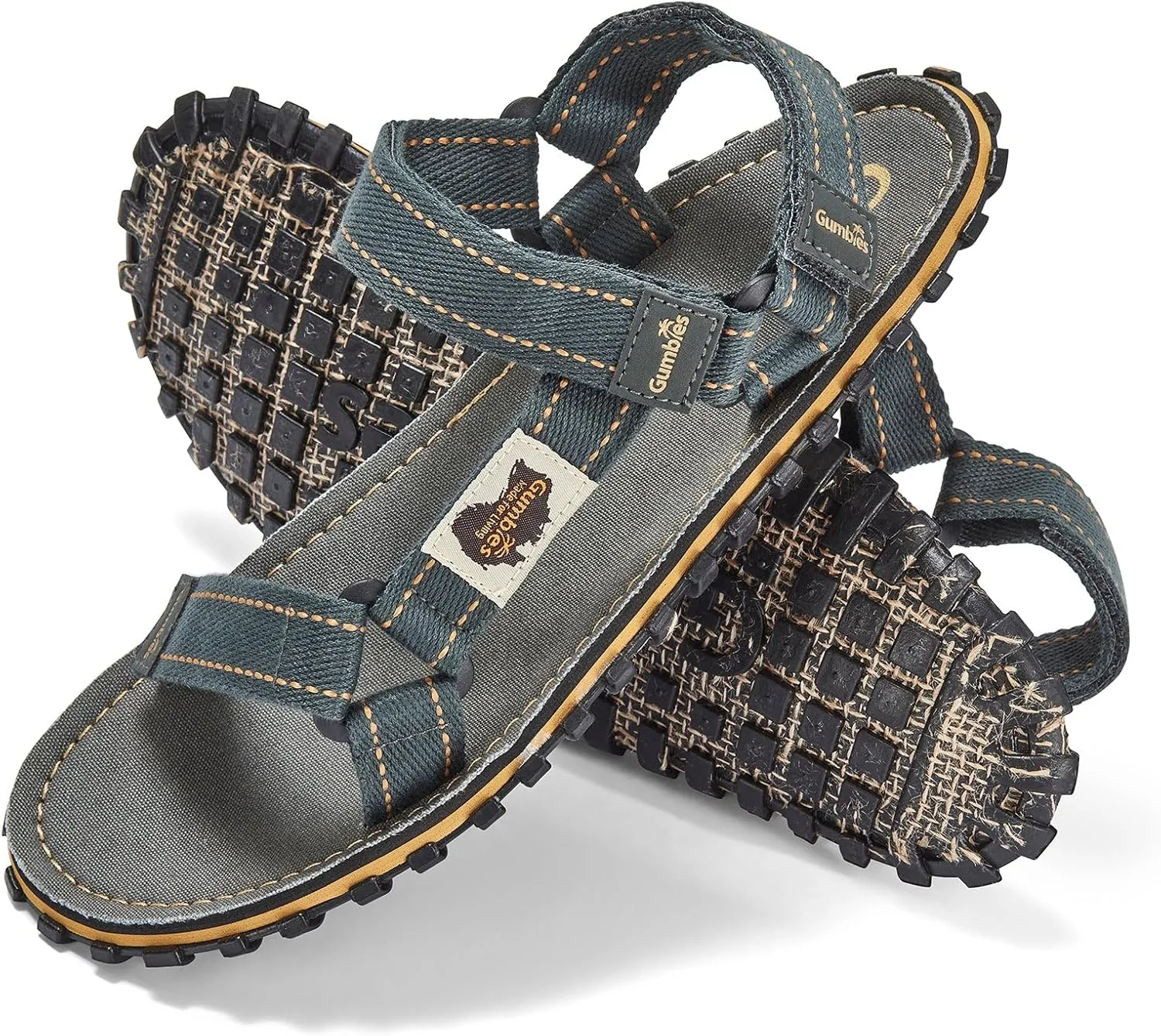 Gumbies Tracker Unisex Sandal, with Supersoft Cotton Adjustable Straps, Cotton Footbed & Recycled Rubber Sole - Comfort Guaranteed