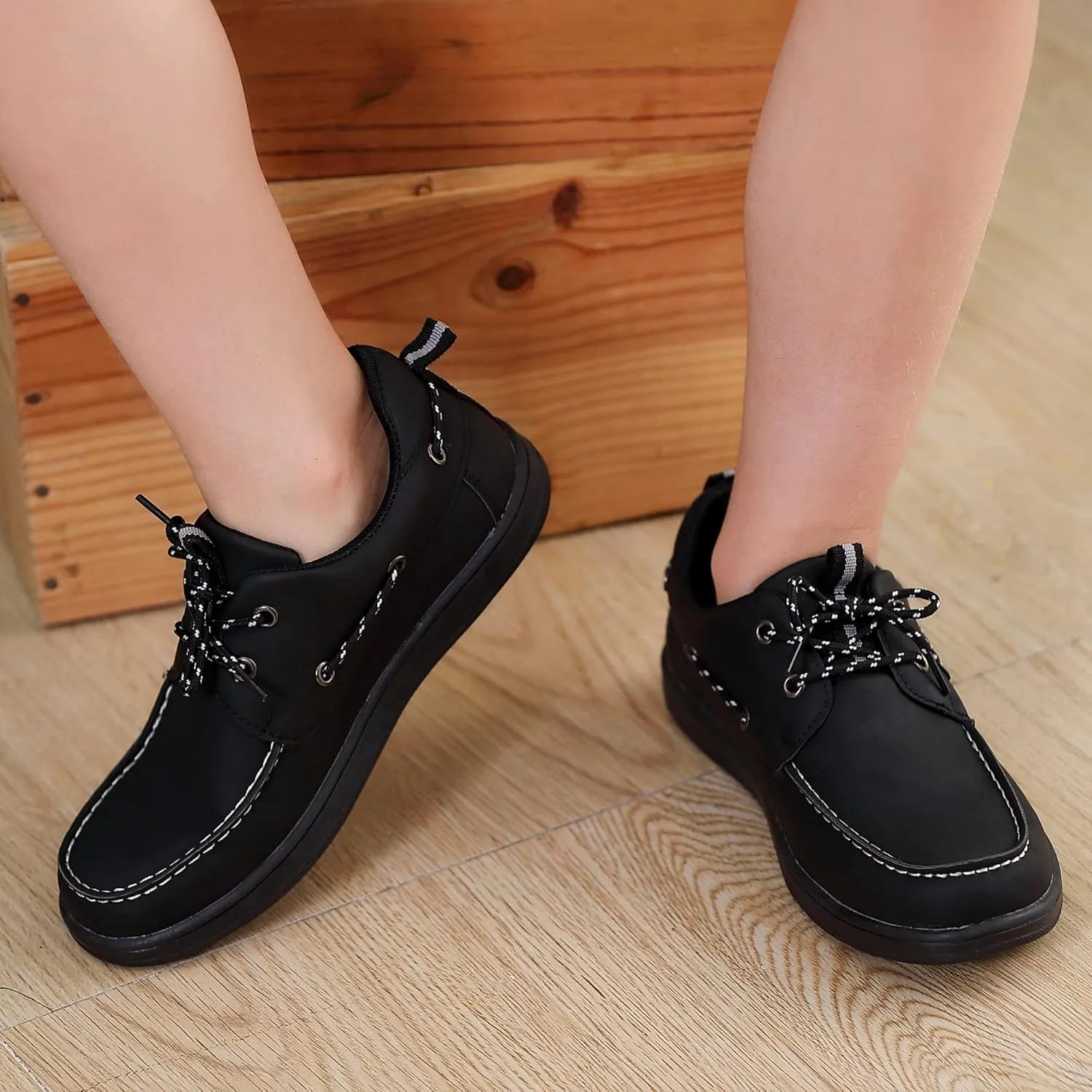 Hawkwell Kids Boys Loafer Casual School Flat Boat Shoes(Toddler/Little Kid)
