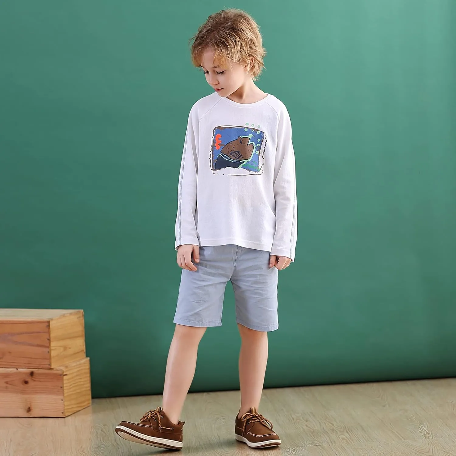 Hawkwell Kids Boys Loafer Casual School Flat Boat Shoes(Toddler/Little Kid)